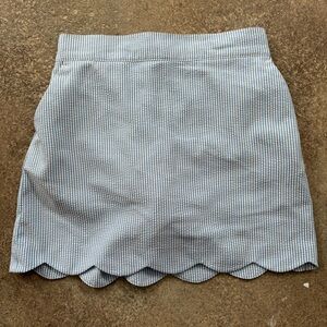 Vineyard Vines Seersucker Blue and White Striped Skort